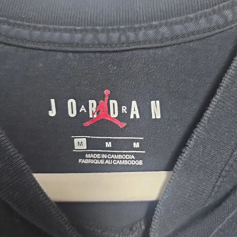 Jordan Mens Medium Black Paris‎ Saint Germain Soccer long sleeve t-shirt EUC